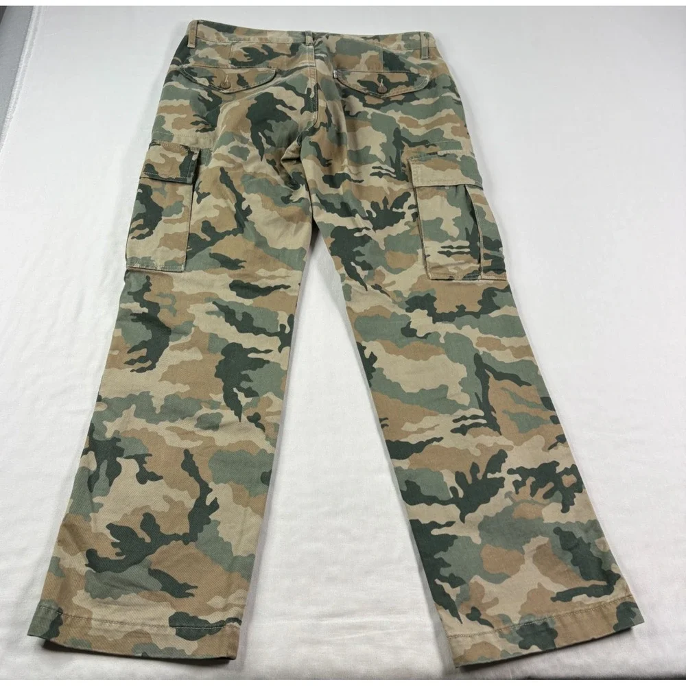 Levis Camo Cargo Pants Mens 31x30 Green Straight Leg Casual